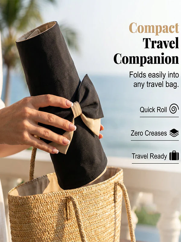 Women's Bow-Tie Wide-Brimmed Sun Hat - Image 4