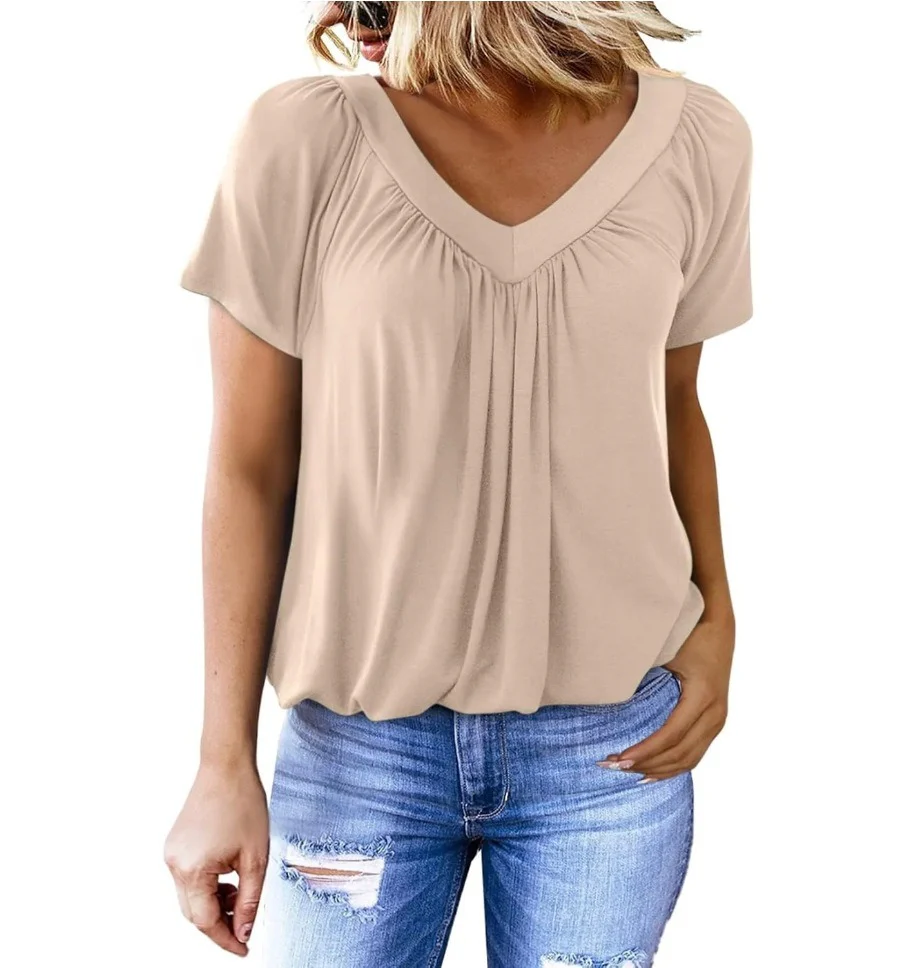 Women's Casual Summer  V Neck Tops - Image 11