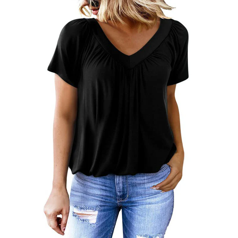 Women's Casual Summer  V Neck Tops - Image 3