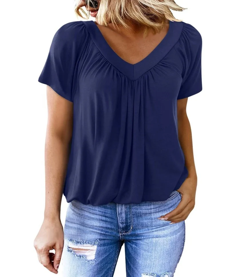 Women's Casual Summer  V Neck Tops - Image 6