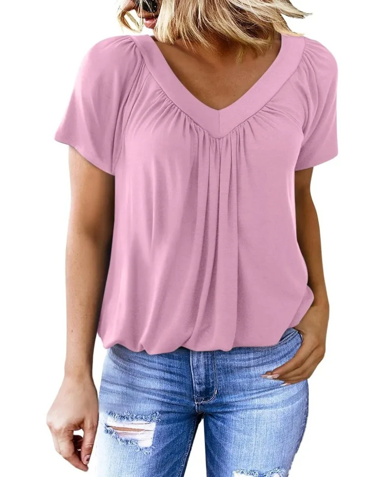 Women's Casual Summer  V Neck Tops - Image 8