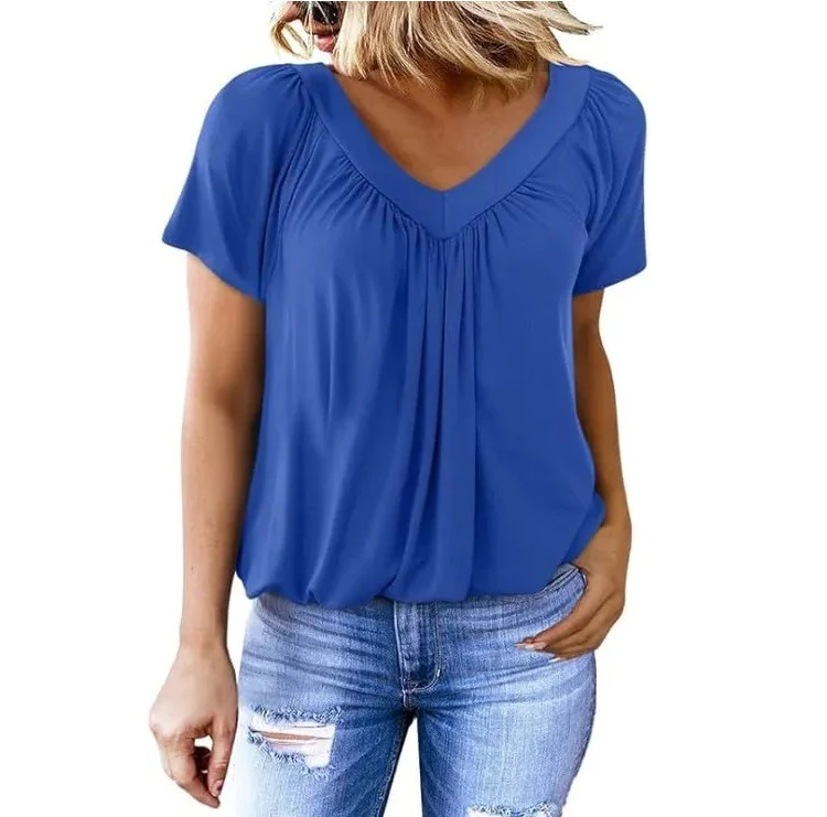 Women's Casual Summer  V Neck Tops - Image 9