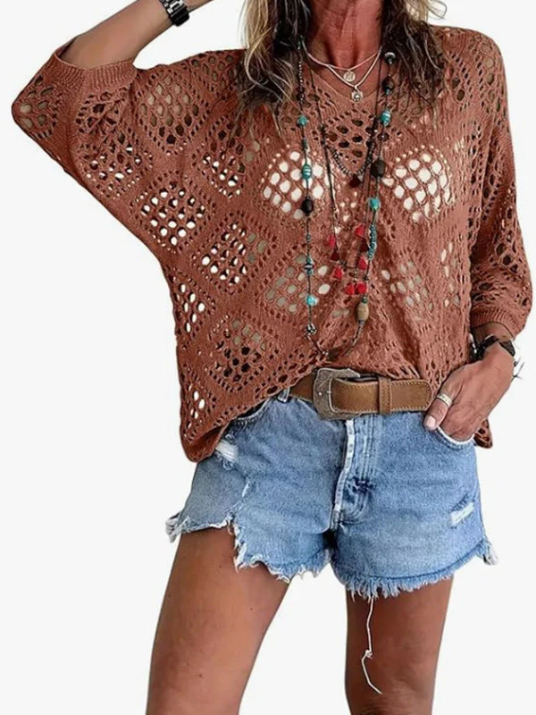 Women's Crochet Top with V-Neck - Image 10
