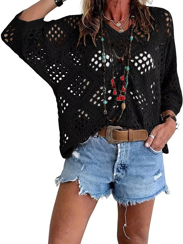 Women's Crochet Top with V-Neck - Image 11