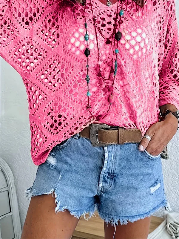 Women's Crochet Top with V-Neck - Image 12