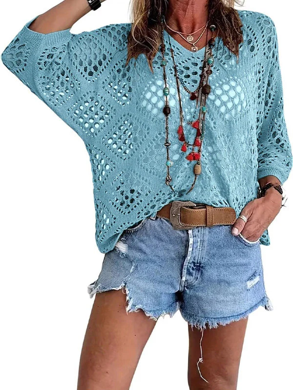 Women's Crochet Top with V-Neck - Image 13