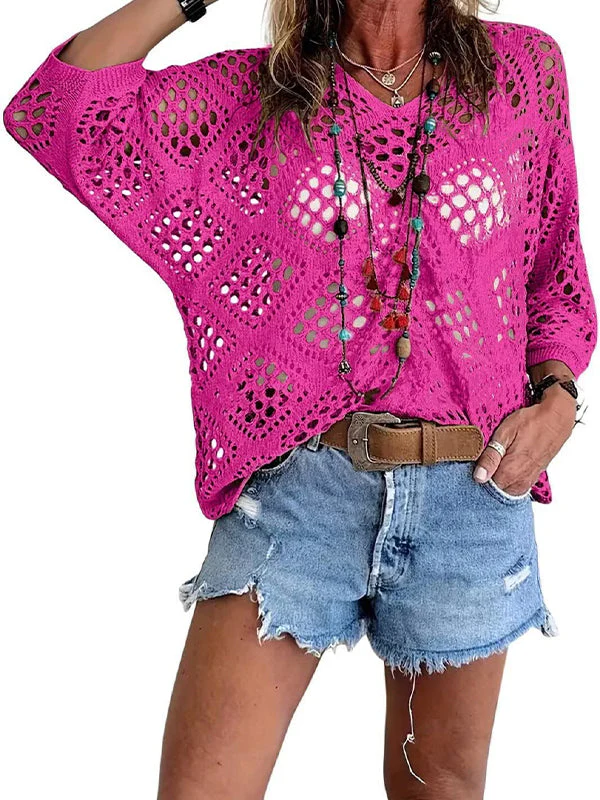 Women's Crochet Top with V-Neck - Image 14