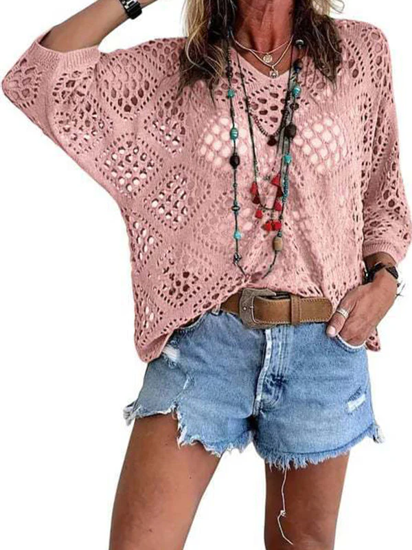 Women's Crochet Top with V-Neck - Image 15