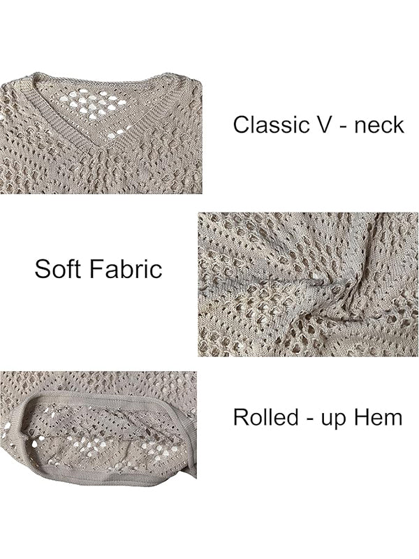 Women's Crochet Top with V-Neck - Image 4