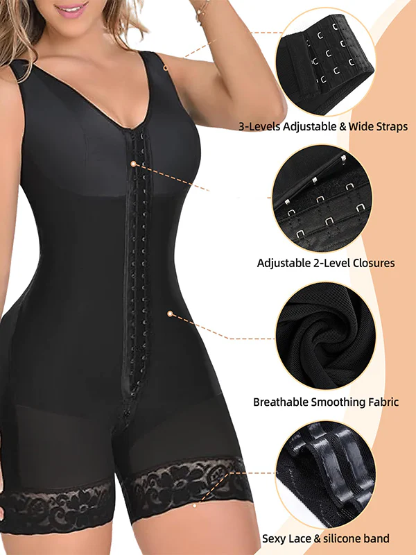 Women's built-in bra shapewear with zipper crotch - Image 5