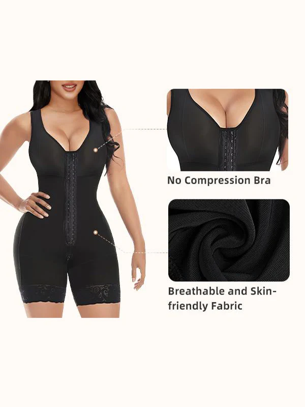 Women's built-in bra shapewear with zipper crotch - Image 8
