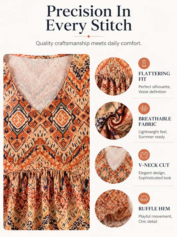 Womens V Neck Sleeveless Flowy Peplum Tops - Image 3