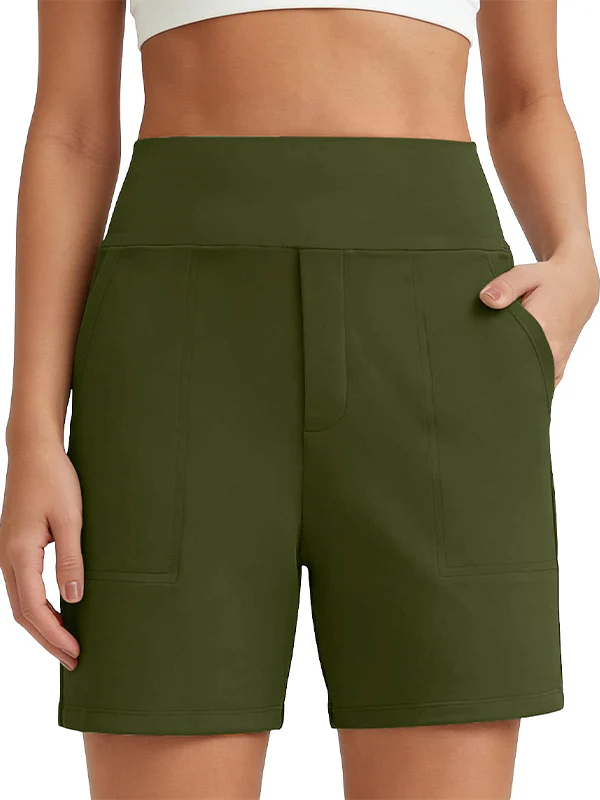 Women's Wide Leg Shorts with Pockets - Image 9