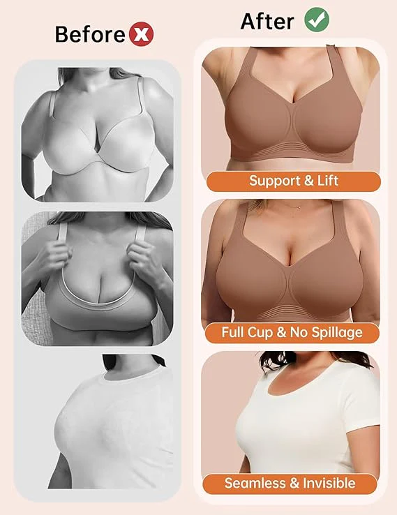 Womens Wireless Jelly Comfort Bra Full Supportive - Image 3