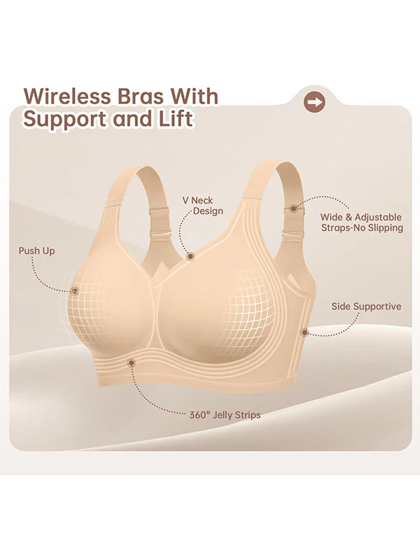 Womens Wireless Jelly Comfort Bra Full Supportive - Image 5