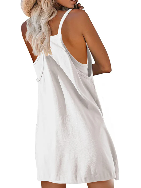 Womens Workout Romper Dress With Pocket - Image 4
