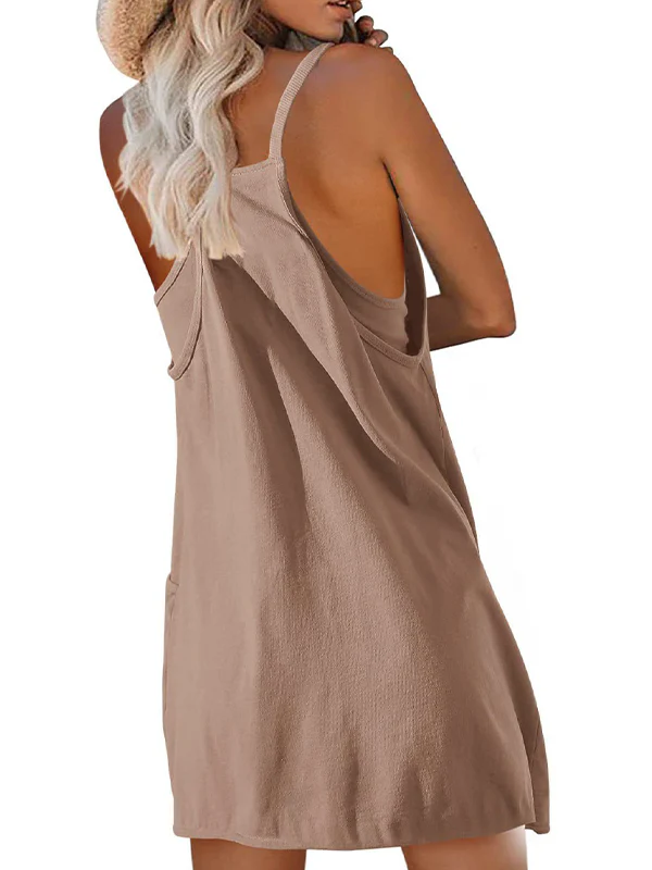 Womens Workout Romper Dress With Pocket - Image 8